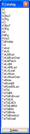 FM Paragraph Catalog Section