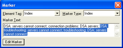 Poor indexing example corrected source FM marker