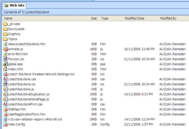 EW File List showing files with zero byte size
