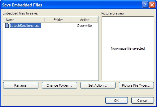 EW Save Embedded Files Dialog