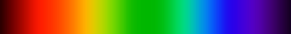 The visible light spectrum RGB